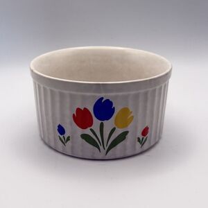 Tulip Tyme Time Stoneware Collection Ramekin Made In Japan Oven To Table Floral